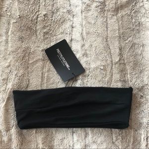 PRETTYLITTLETHING Size 2 Black Bandeau Bikini Top